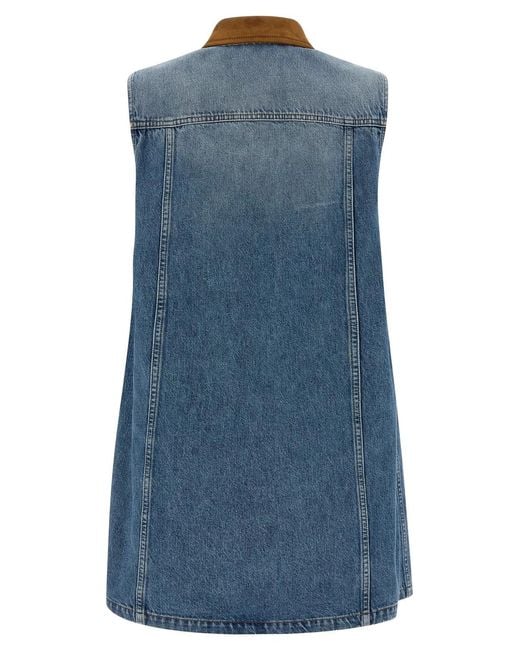 Versace Blue A-Line Dress