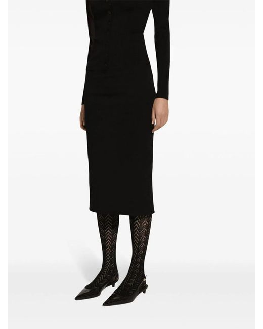 Dolce & Gabbana Black Dolce & Gabbana Longuette Skirt