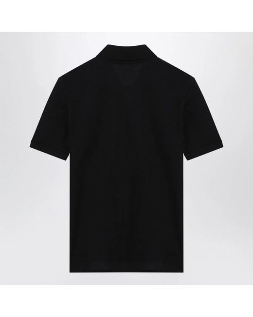 Givenchy Black Dark Polo Shirt With Logo Embroidery for men