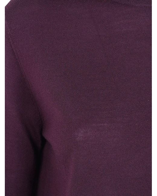 Aspesi Purple Round Neck Sweater