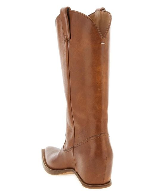 Maison Margiela Brown 'Heel-Less' Boots