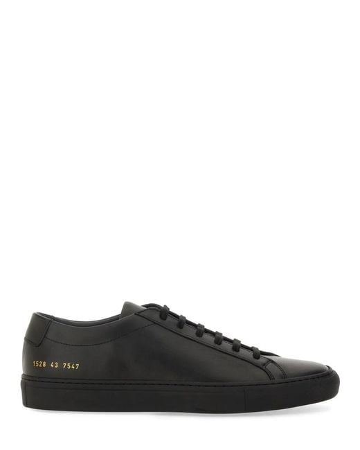 Common Projects Black Leather Achilles Low-Top Sneakers for men