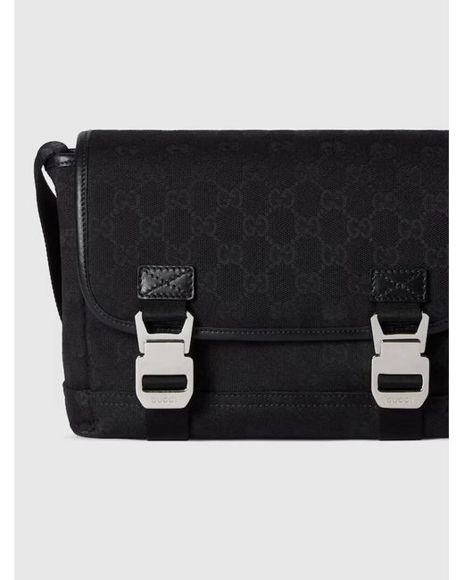Gucci Black Monogram Shoulder Bag for men