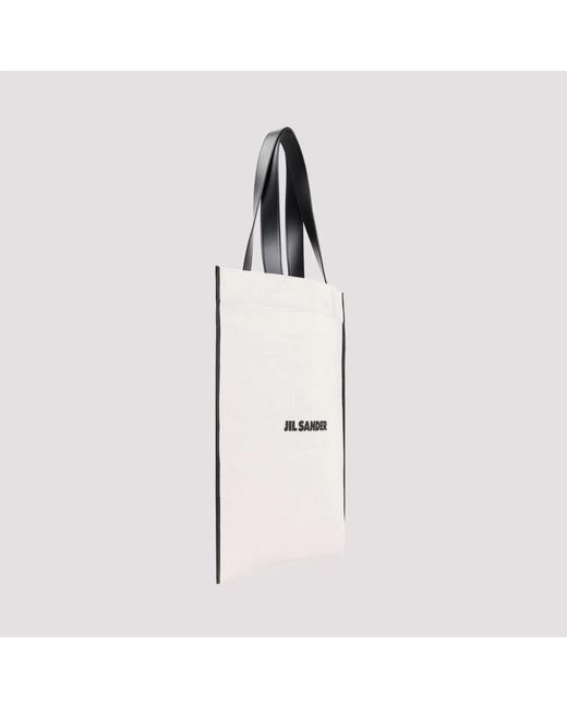 Jil Sander White Stylish Tote Handbag for men