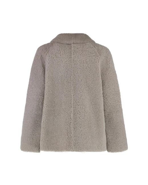 Max Mara Brown S Max Mara Violante Short Sheepskin Jacket