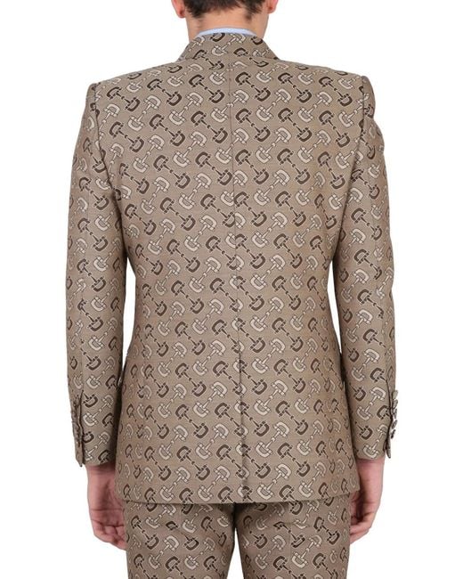Gucci Natural Maxi Clamp Pattern Cotton Jacket for men