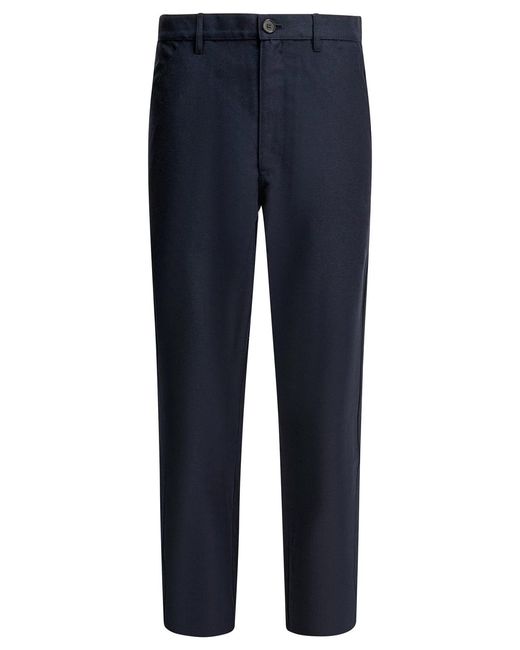 Comme des Garçons Blue Shirt Polyester Wool Trousers for men