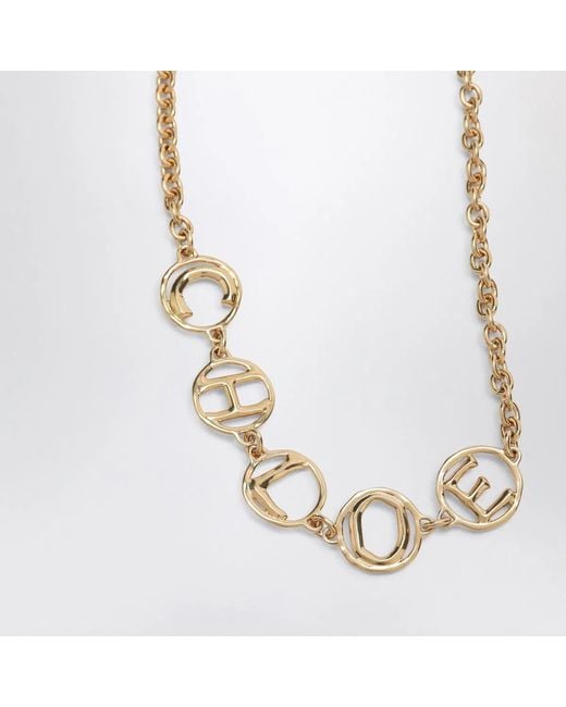Chloé Metallic Script Vintage Choker