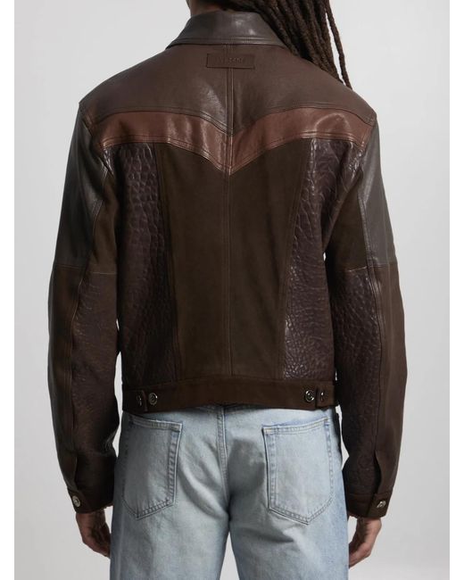 Versace Black Slim-Fit Leather Blouson for men
