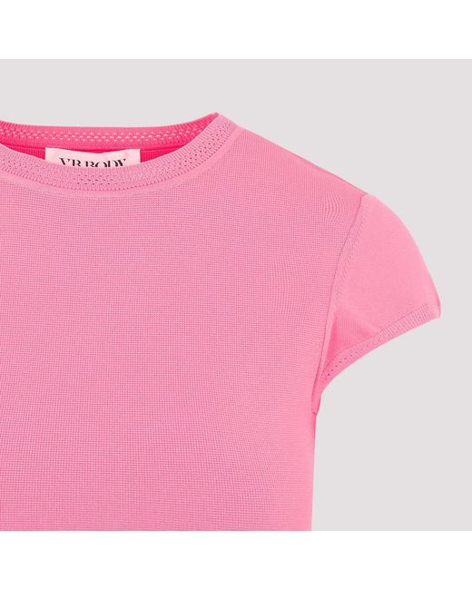 Victoria Beckham Pink Cap Sleeve Fitted Mini Dress
