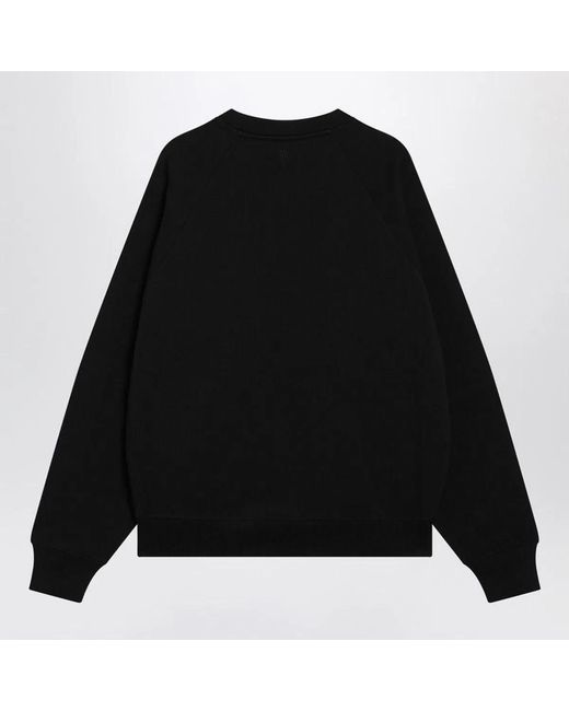 AMI Black Small Embossed Sweatshirt for men