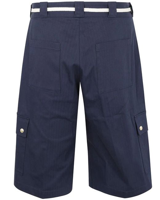Drole de Monsieur Blue Le Short Workwear Chevron for men