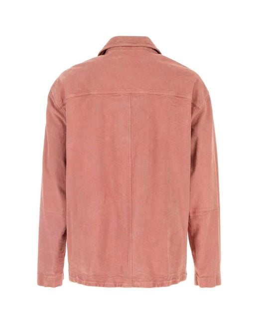 Marni Pink Suede Shirt for men