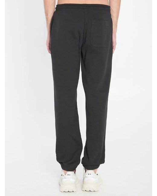 Moncler Black Logo Detail Cotton Track-Pants for men