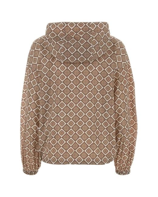 Prada Brown Printed Nylon Windbreaker