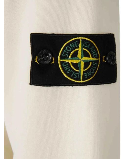 Stone Island White Regular-Fit Hooded Sweatshirt for men