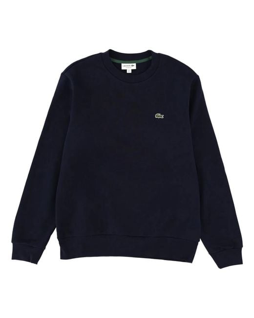 Lacoste Blue Fleece Sweatshirt With Logo for men