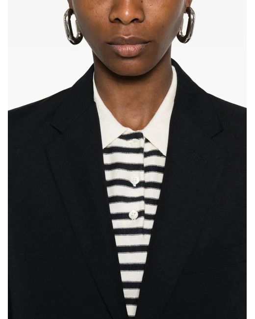 A.P.C. Black Single-Breasted Wool Blend Blazer