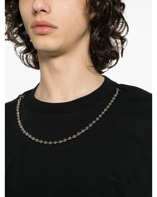 Ambush Black Ballchain T-Shirt Clothing for men