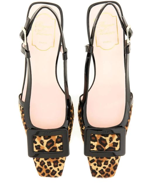 Roger Vivier Multicolor "Belle Vivier" Slingback Pumps