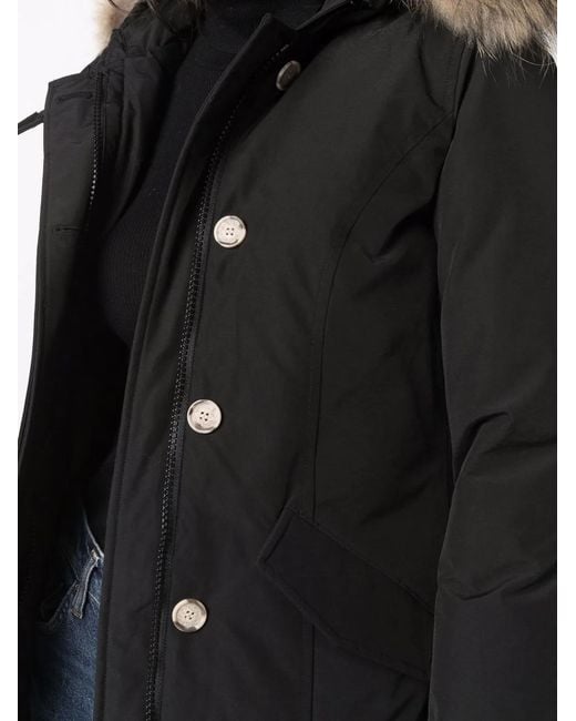 Woolrich Black Arctic Parka With Removable Fur