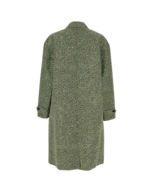 Gucci Green Printed Poplin Coat for men