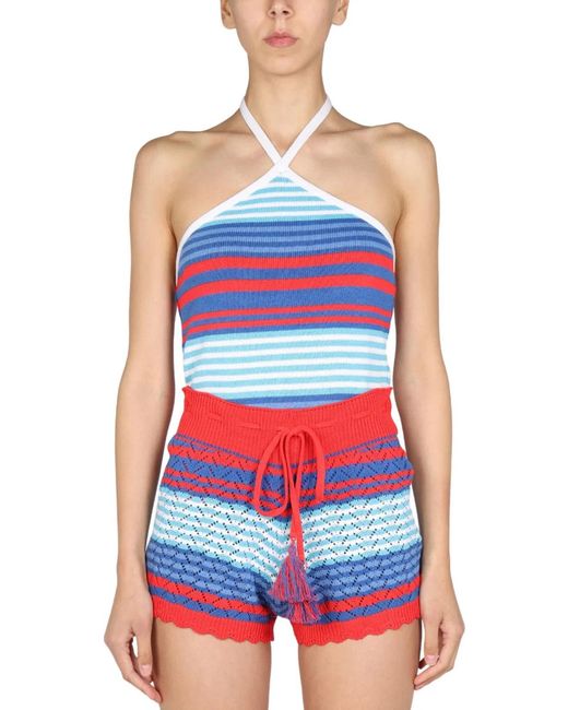 Gallo Blue Striped Pattern Top
