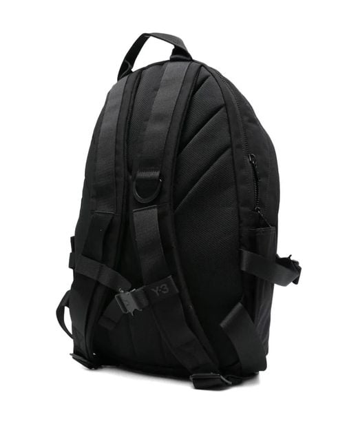Y-3 Black Logo-Embellished Backpack