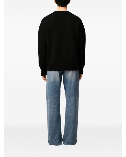 AMI Black Wool Sweater