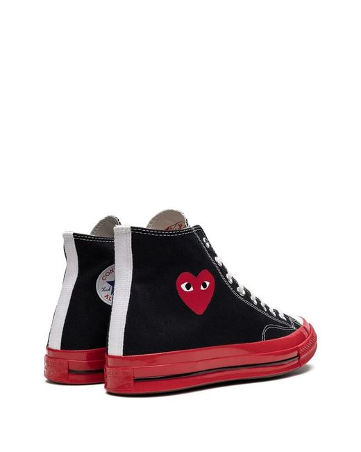 COMME DES GARÇONS PLAY Red Sole High Top Sneakers