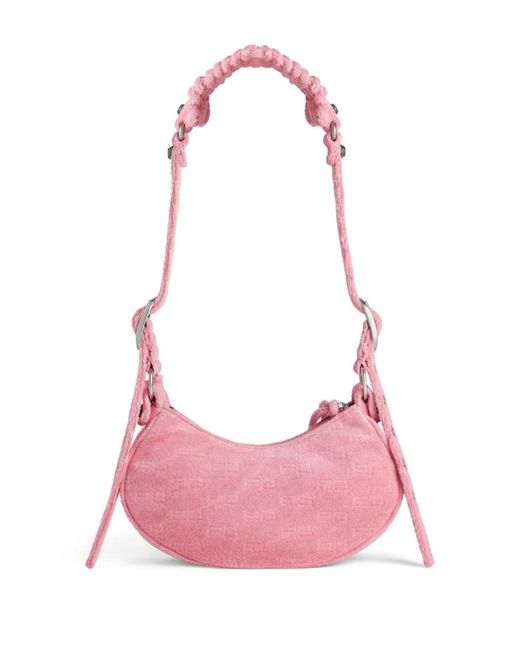 Balenciaga Pink Le Cagole Xs Leather Shoulder Bag