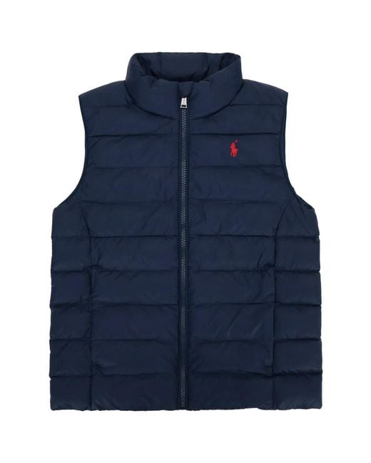 Polo Ralph Lauren Blue Jr Woven-Puffer-Vest
