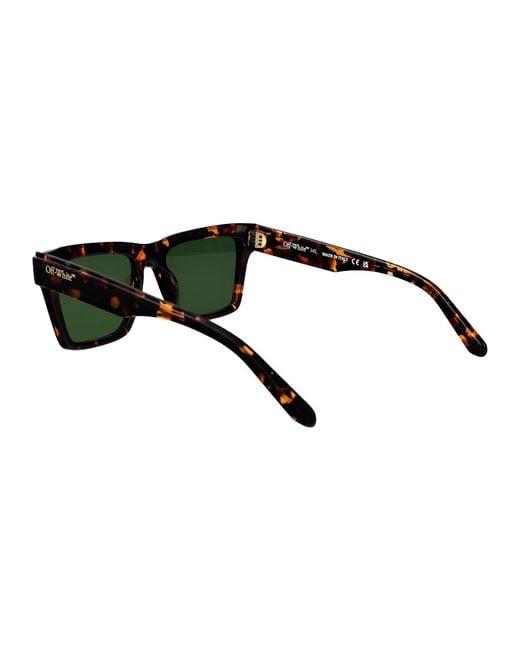 Off-White c/o Virgil Abloh Green Shiny Havana Acetate Sunglasses