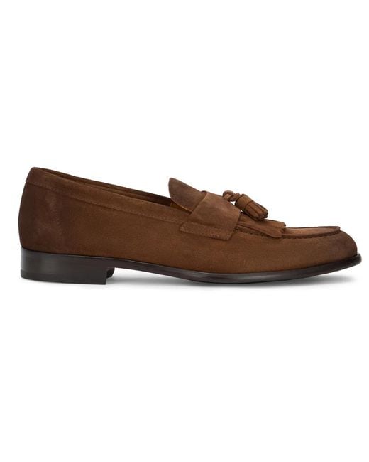 Doucal's Brown Suede Loafers for men