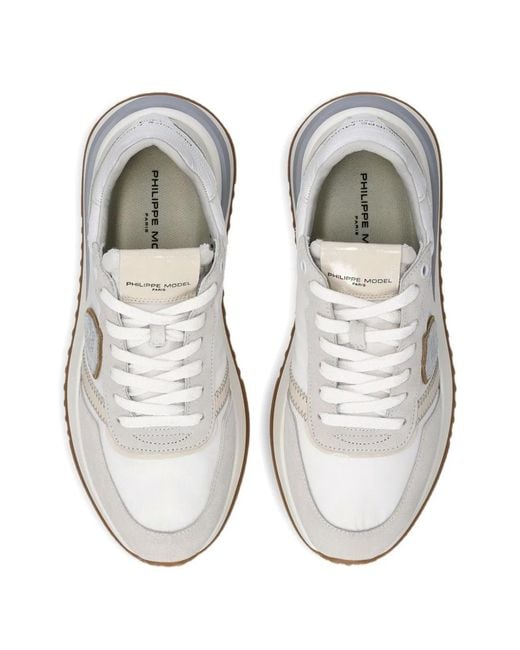 Philippe Model White Leather Sneakers