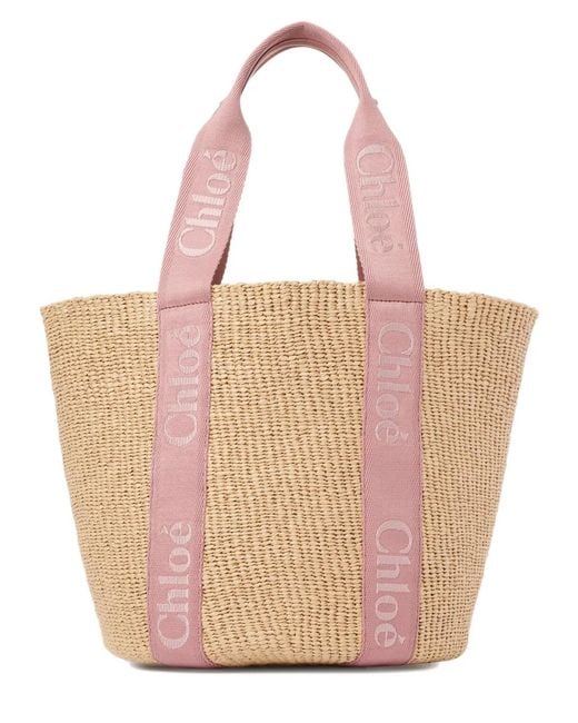 Chloé Pink Large Woody Tote Bag