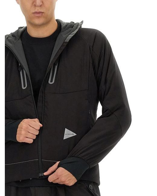 And Wander Black Alpha Air Sweatshirt for men
