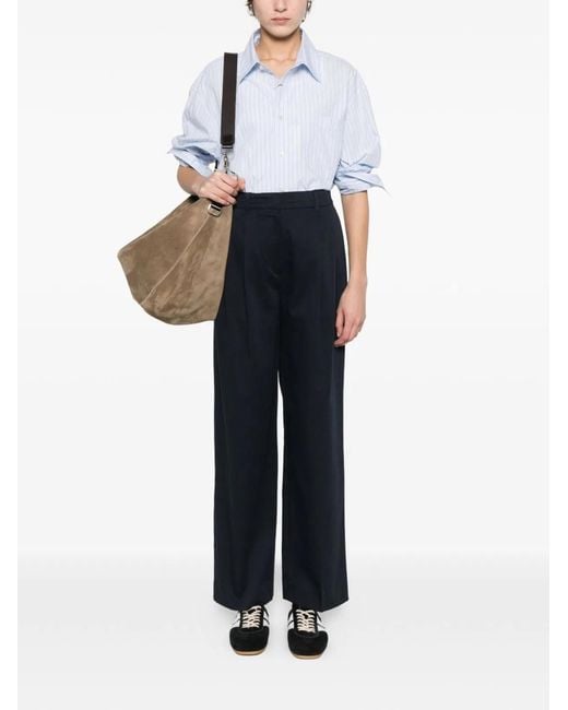 DUNST Blue Cotton Blend Chino Trousers