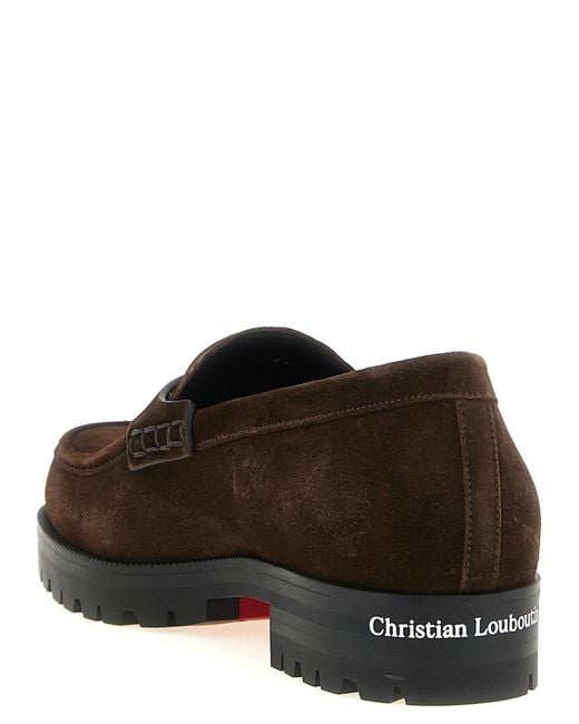 Christian Louboutin Brown 'Caravin' Loafers for men