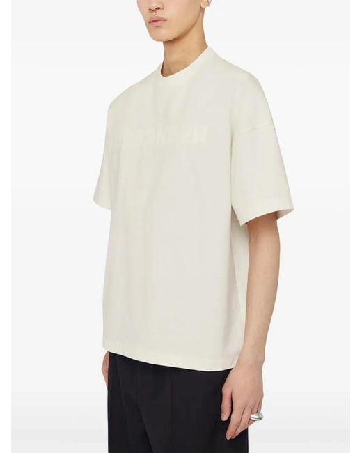 Jil Sander White Cotton T-Shirt for men