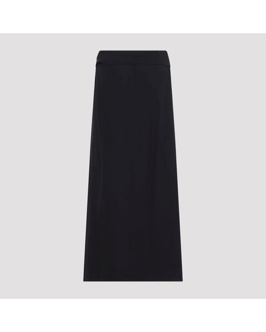 Studio Nicholson Black Mile Knife Pleat Belted Skirt