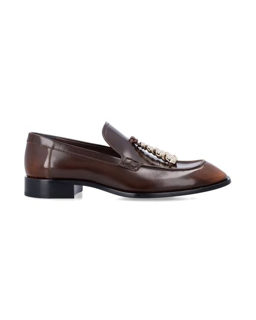 Loewe Brown Edge Brushed-Calf Loafer