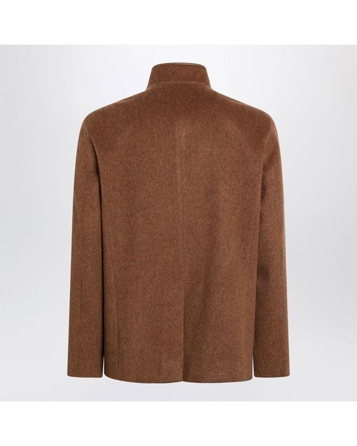 Loro Piana Brown Spagna Iris Bronze Cashmere Jacket for men