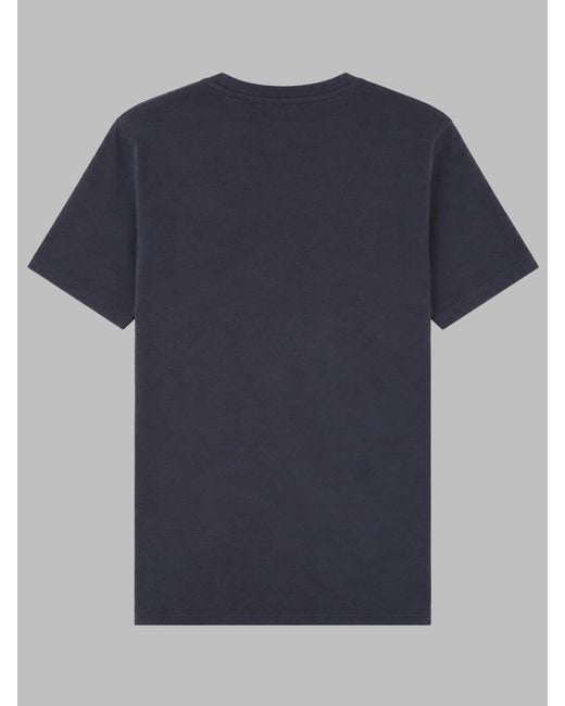 Boss Blue T-Shirt "Tales" Con Patch Logo for men