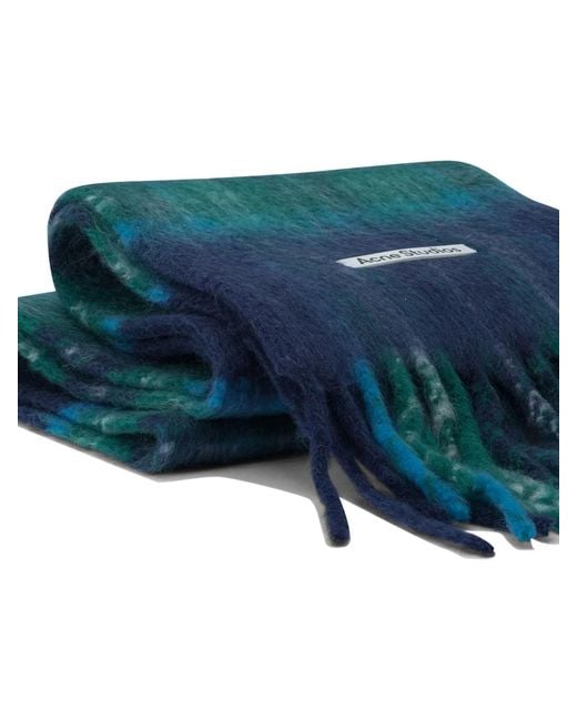 Acne Green Mohair Scarf