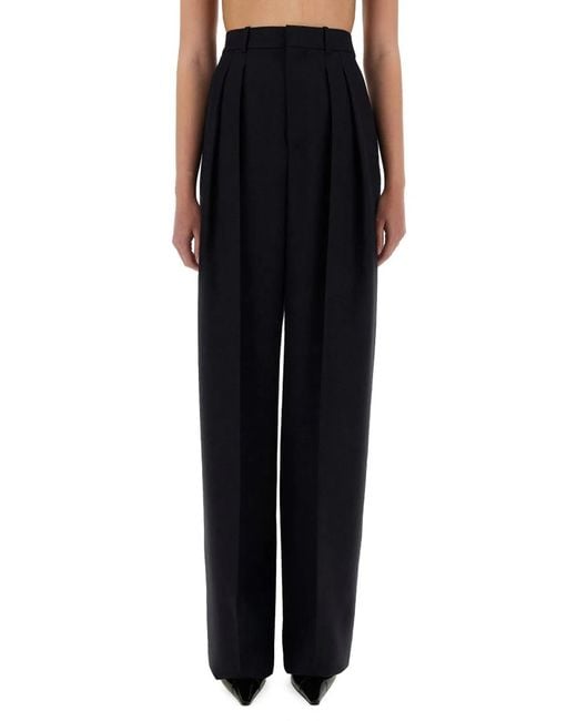 Saint Laurent Black Wideleg Pants