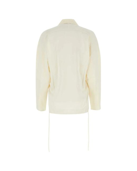 Kiko Kostadinov White Ivory Satin Shirt