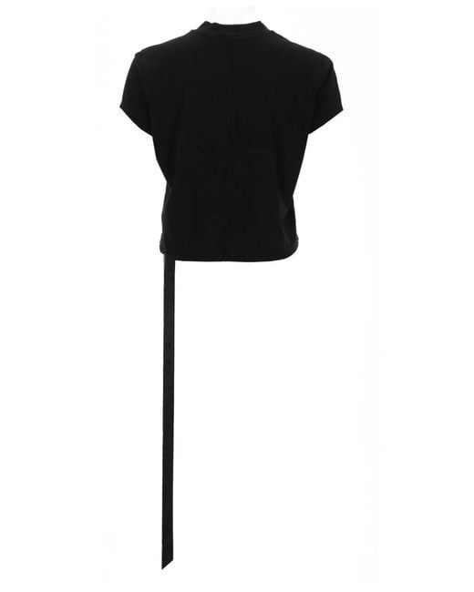 Rick Owens Black "Cropped Small Level T" T-Shirt