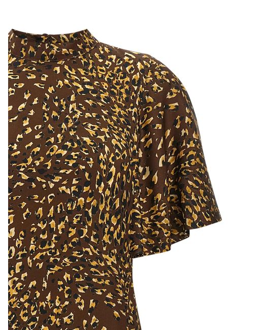 Twinset Natural Twin Set Animal Print Dress