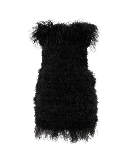 Max Mara Women's Black Embroidered Polyester Avocado Mini Dress